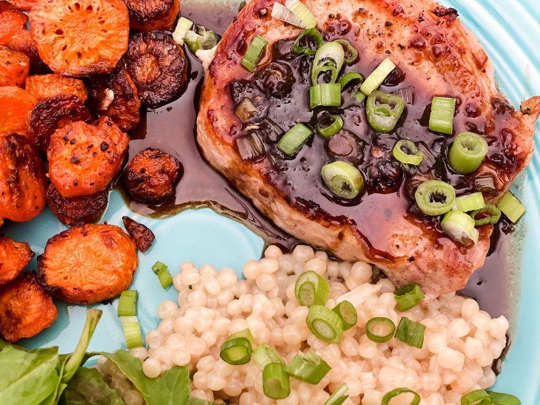 Blackberry Balsamic Pork Chops