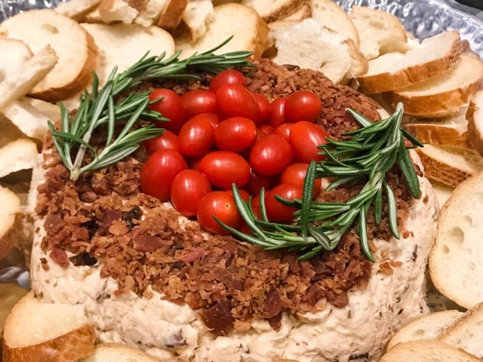 Raspberry Chipotle Cheeseball Wreath